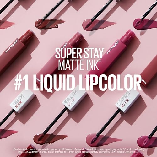 Maybelline Super Stay Matte Ink Liquid Lipstick Makeup, Long Lasting High Impact Color, Up to 16H Wear, Dancer, Brick Red, 1 Count, Packaging May Vary